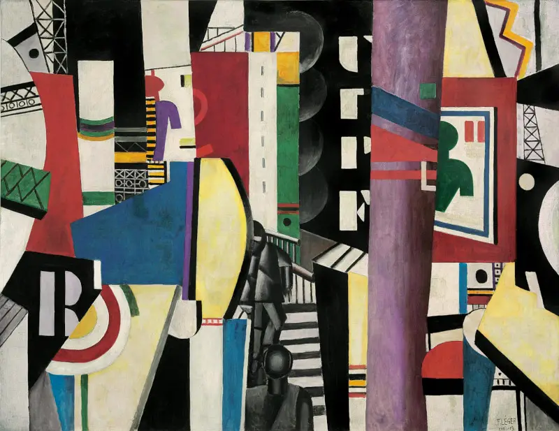 The City Tubism Painting by Fernand Leger